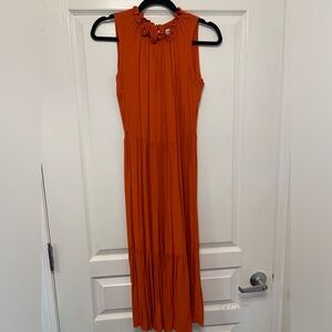 Sleeveless Ruffle Midi Dress